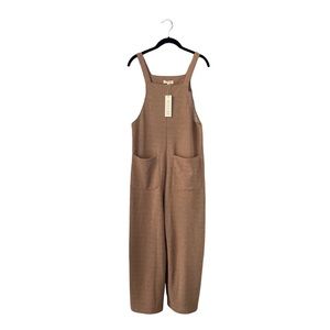 NWT Roolee Brown Wide Leg Overall Size S